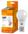 Лампа светодиодная ECO A60 20Вт грушевидная 230В 3000К E27 IEK LLE-A60-20-230-30-E27 фото 1 — ElectroZN