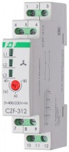 Реле контроля и наличия фаз CZF-312 (монтаж на DIN-рейке 35мм; регулировка порога; без задержки отключения; 3х400/230+N 2х8А 1Z 1R IP20) F&F EA04.001.007 фото 1 — ElectroZN
