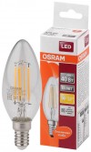 Лампа светодиодная филаментная LED STAR CLASSIC B 40 4W/827 4Вт свеча 2700К тепл. бел. E14 470лм 220-240В прозр. стекло OSRAM 4058075068353 фото 1 — ElectroZN